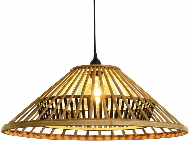 Dkd Home Decor - Bambusdecke 60x60x26 natürlicher brauner Bambus mehrfarbiger Farbmaterialfamiliendecke und Wände Detail...