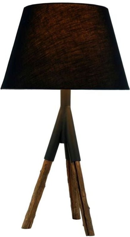 Tischleuchte Dreibein 78 cm Treibholz Stoff Unikat Handarbeit