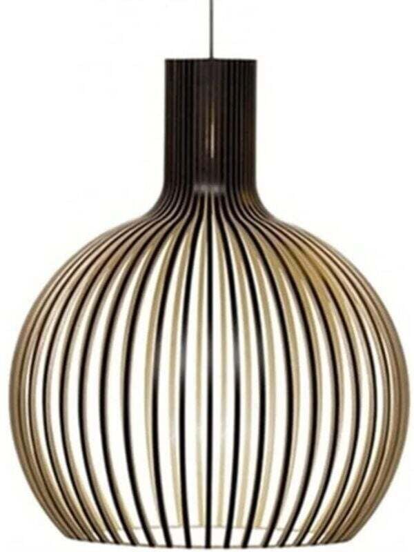 Kleine, halbkugelförmige Pendelleuchte aus Holz im Retro-Stil, ideal für Landhausküchen, Kücheninseln, Esszimmer, Wohnzi...