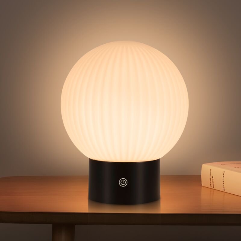 GBLY Kabellose LED Tischlampe Akku Aufladbar USB 3000K-6500K Dimmbar Touch IP44 Wasserdicht Pilz Design Für Schlafzimmer...