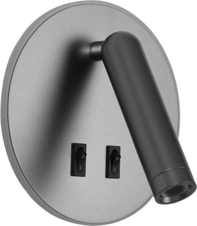 8W LED Wandleuchte mit Strahler und Schalter FURLA WL537421GR Italux