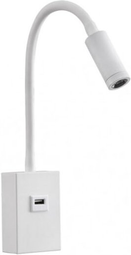 Wandleuchte 3w 4000k capote white usb und Schalter. 43x6x4 cm 285lm articulab. und orientab.