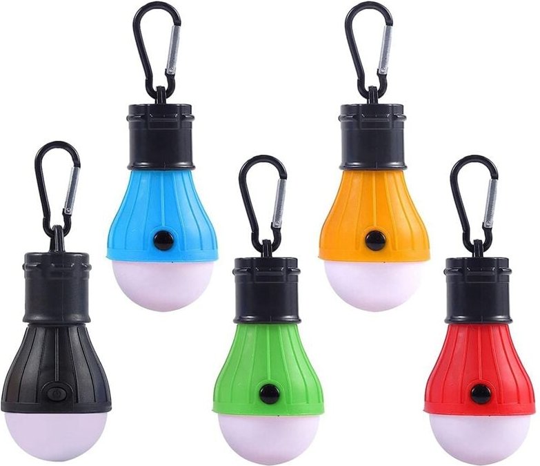 Tlily - 5 Packungen Camping Glühbirne Tragbare LED-Laterne Camp Zelt Lichter Lampe Ausrüstung und Ausrüstung für Wandern