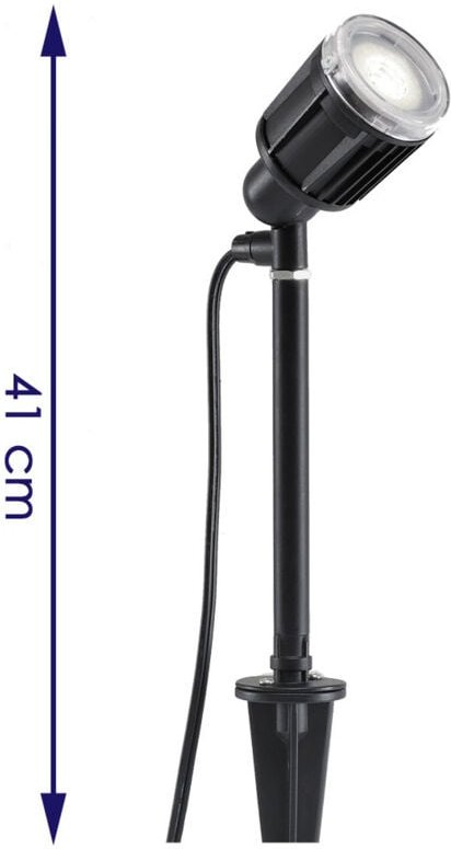 LED-Stableuchte Wandleuchte AMALFI schwarz 41cm, 70 Lm, IP44