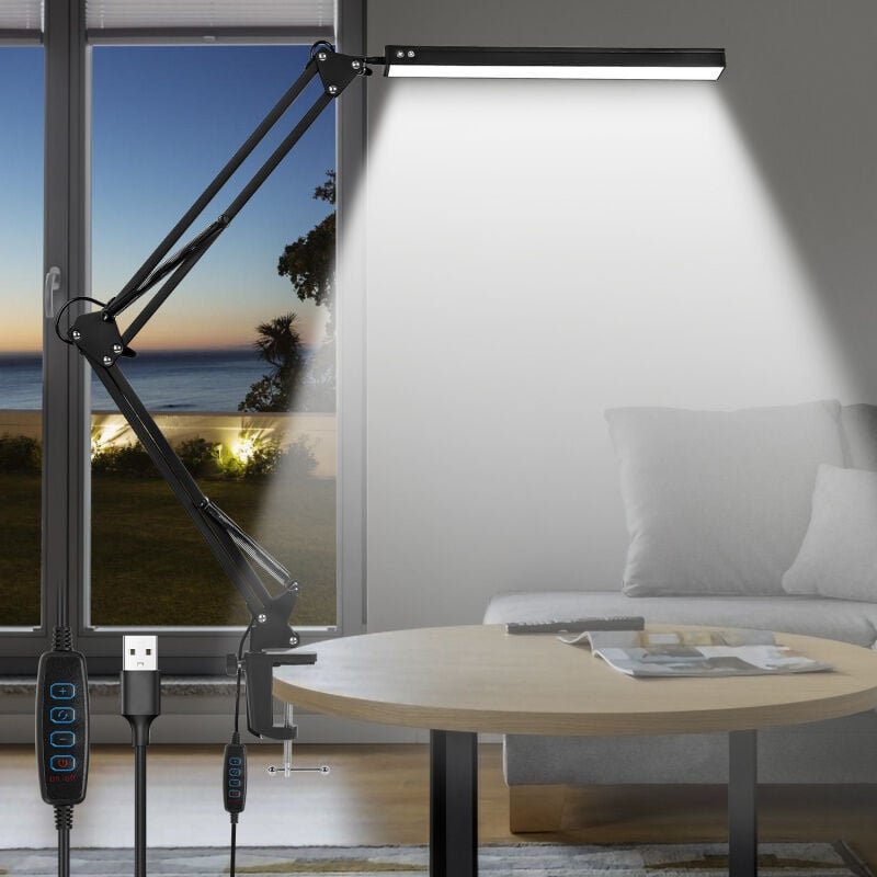 LED Schreibtischlampe Tischlampe dimmbar Leselampe flexibel Bürolampe Farb 10W