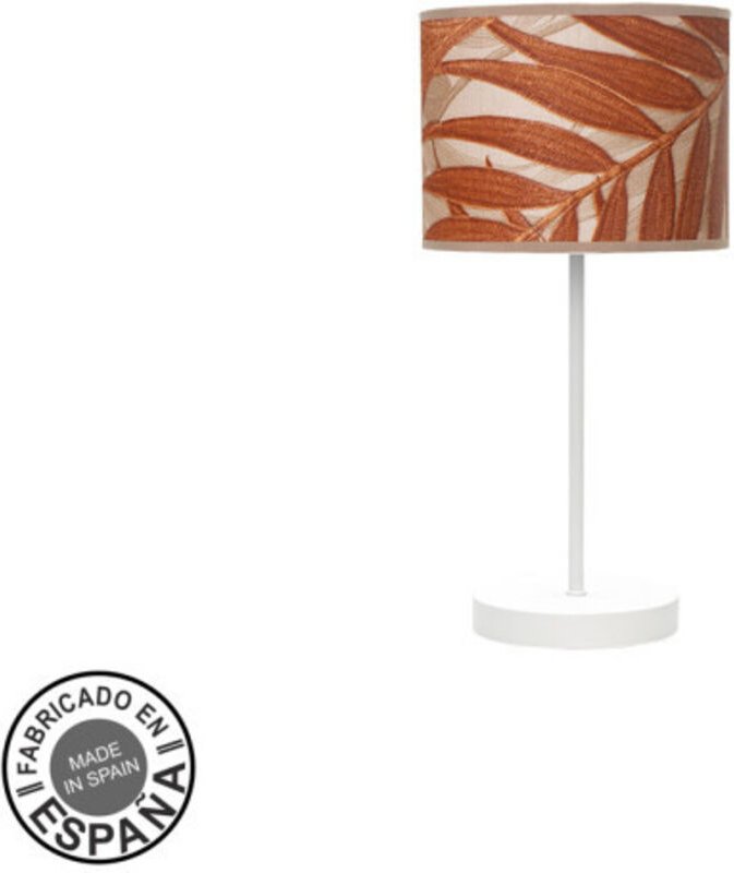 Fashion Tischlampe 1xe14 weiss/weiss Kesselblatt 42x17x17cm