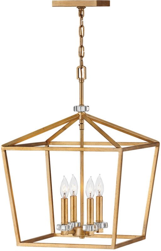 Hinkley Stinson Laternen Pendelleuchte Messing in Distressed-Optik - Elstead