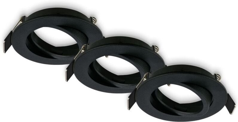 B.k.licht - 3er Set led Einbaustrahler led Einbauleuchten Spots Flach Schwenkbar GU10