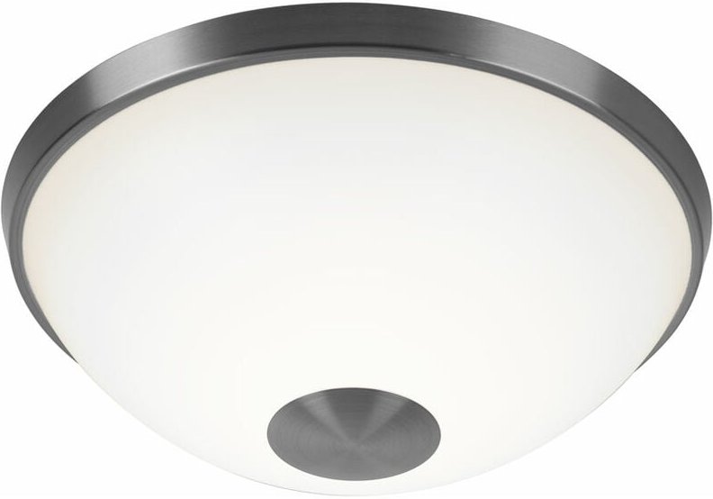 Deckenleuchte rund weiß Wohnzimmerleuchte Decke led Deckenlampe Modern, Nickel-matt,1x led 11W 820Lm warmweiß, DxH 30x11...