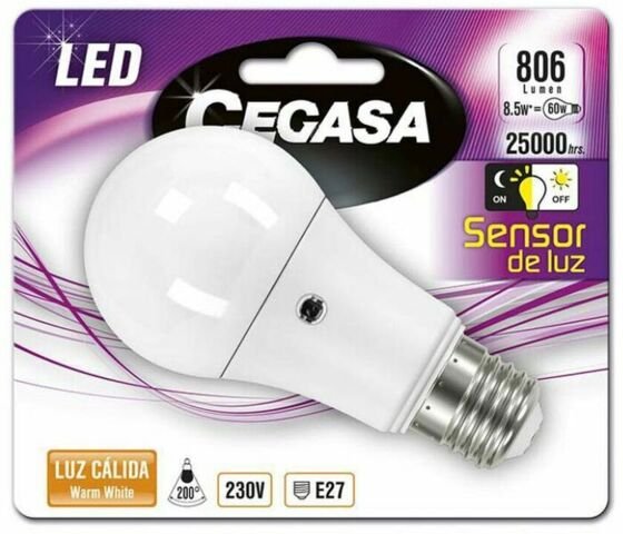 Cegasa Led Lampe St 8.5w E27 806lm Bl1 2700k Sensor