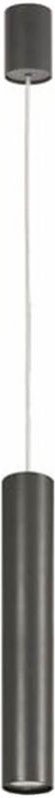 Moderne Pendelleuchte in anthrazit Zylinder