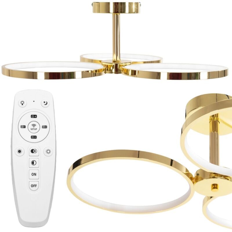 Toolight - lampe led APP993-C gold + remote control