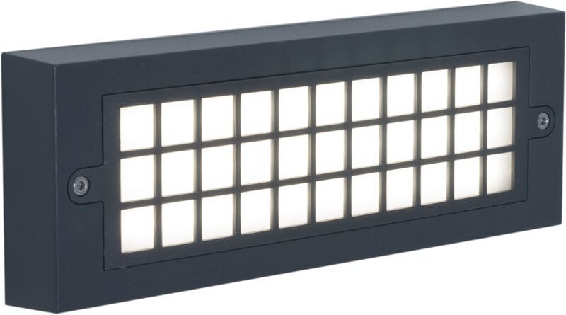 Forlight - Netz aplique exterior rectangular en luz led blanco cálido 3000K en color negro