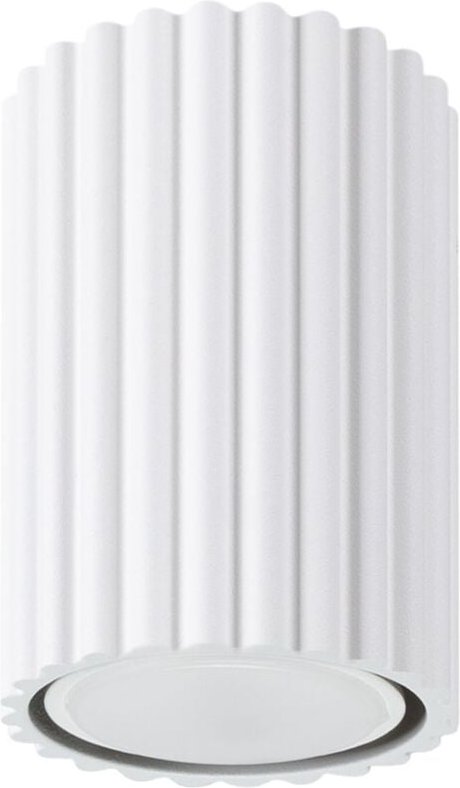 Deckenlampe Aluminium GU10 D: 6,5 cm rund Aufputz Weiß Modern Spot Lampe Decke Spot Leuchte Decke