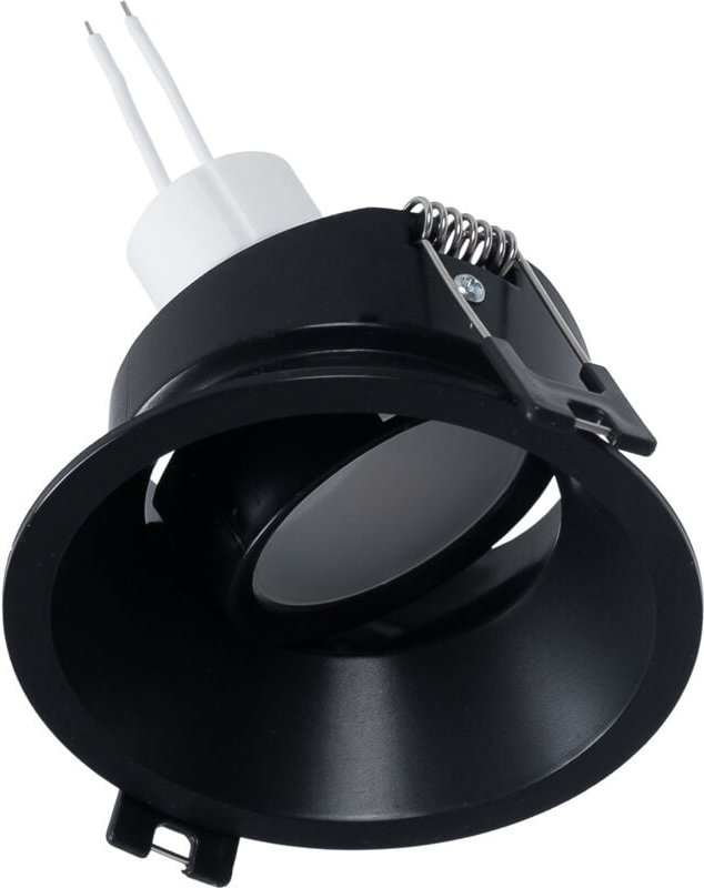 Einbaustrahler-Set Ø93mm (schwarz) + GU10-Glühbirne 5,4W +