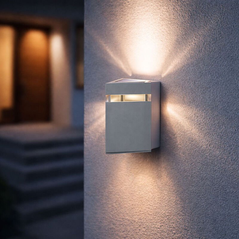 Esto - Außenleuchte Wandlampe Außen Wandleuchte Aluminium weiß IP54 13,5x11x15,3cm, Garten Balkon Garage