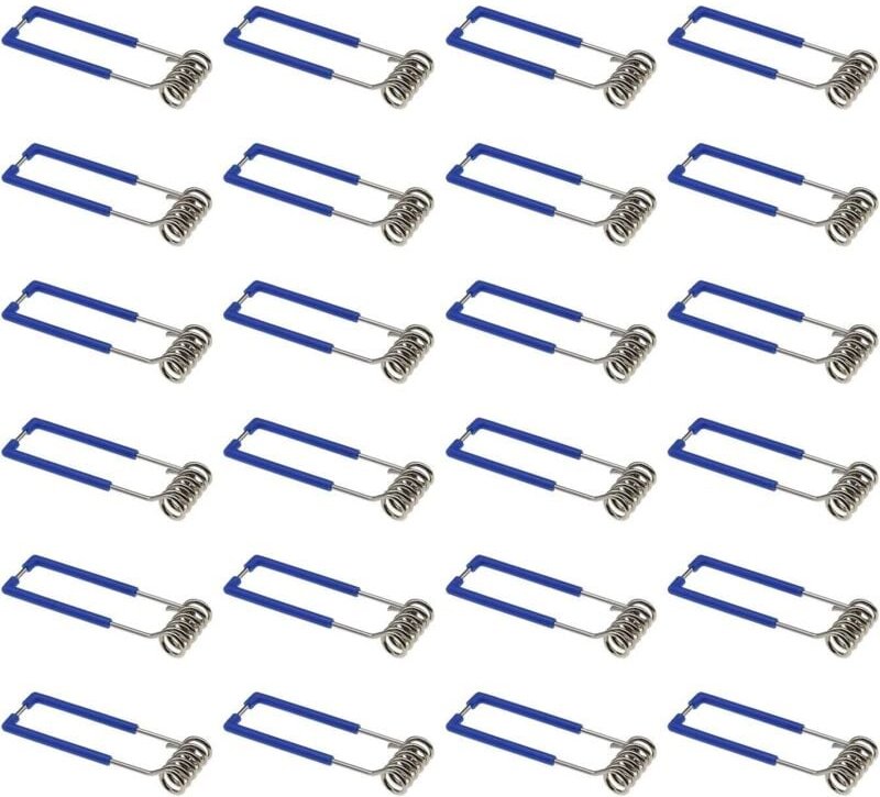 24 Stück Federklammern für Einbaustrahler GU10 MR16 1,5 x 60 mm