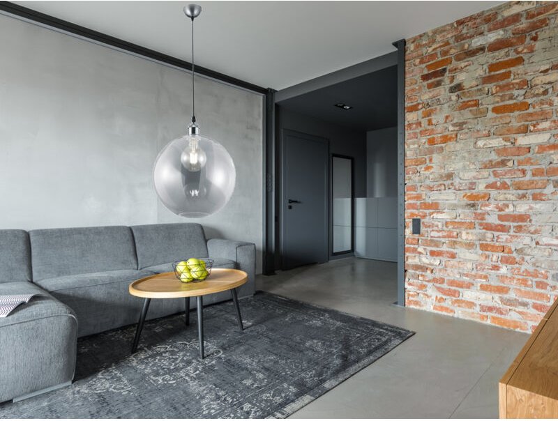 Pendelleuchte 1-flammig dino Glaskugel Lampenschirm Transparent, ø 30cm