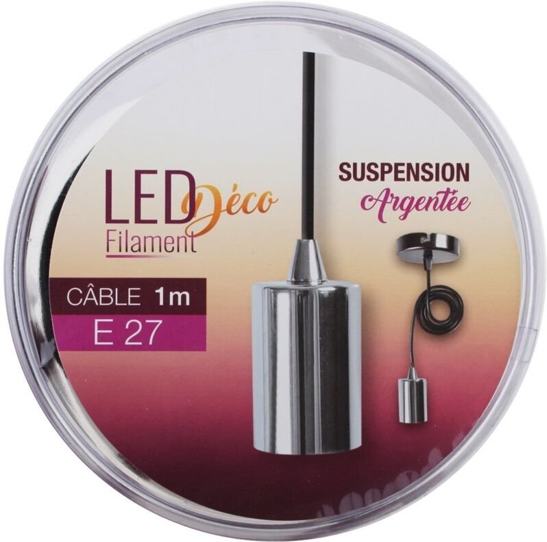 Expert-line - silber leuchte mit federaufhängung e27-1m kabel - 494799 - 3219514947993