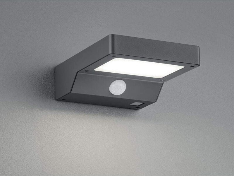 Led Solar Wandleuchte Außenleuchte fomosa mit Bewegungsmelder Anthrazit