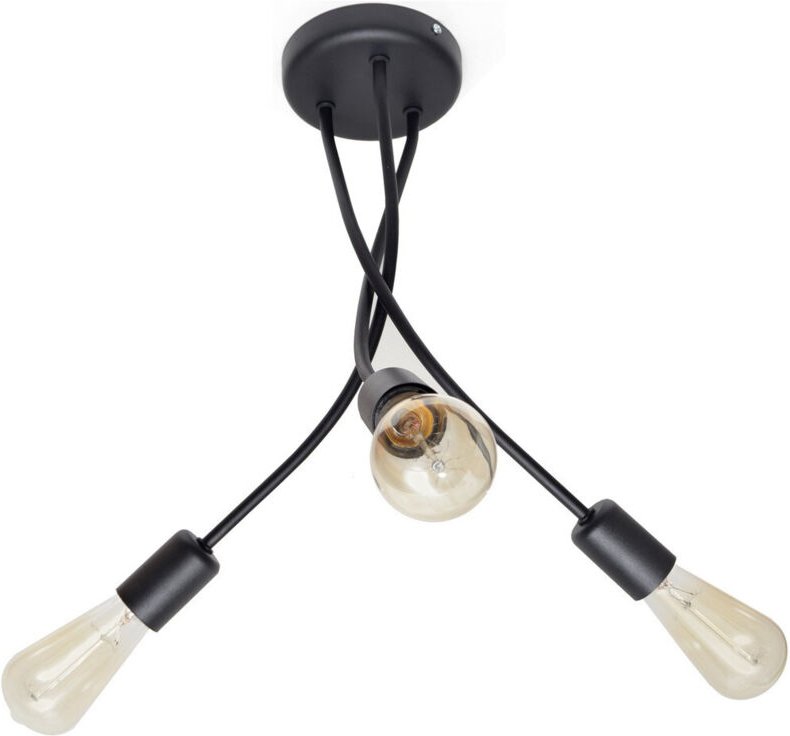 Helam - harvard Halbbündige Deckenleuchte mit mehreren Armen Schwarz 36cm