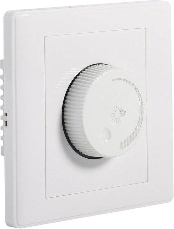 GOTOTOP Drehdimmerschalter für LED-Leuchten, praktische Wandsteuerung, 320-Grad-Knopf, Lampenhelligkeit, Weiß (8,6 x 8,6...