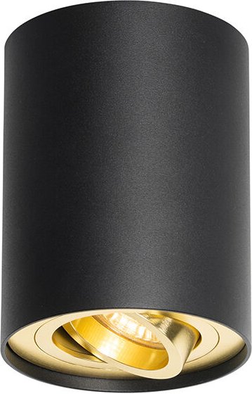 Deckenstrahler schwarz mit gold dreh- und schwenkbar - Rondoo up