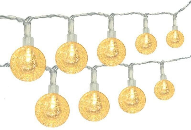 Mumu 20m warmweiße LED-Lichterkette S14, 160 LEDs, 8 verschiedene Beleuchtungsmodi, Innenbeleuchtung