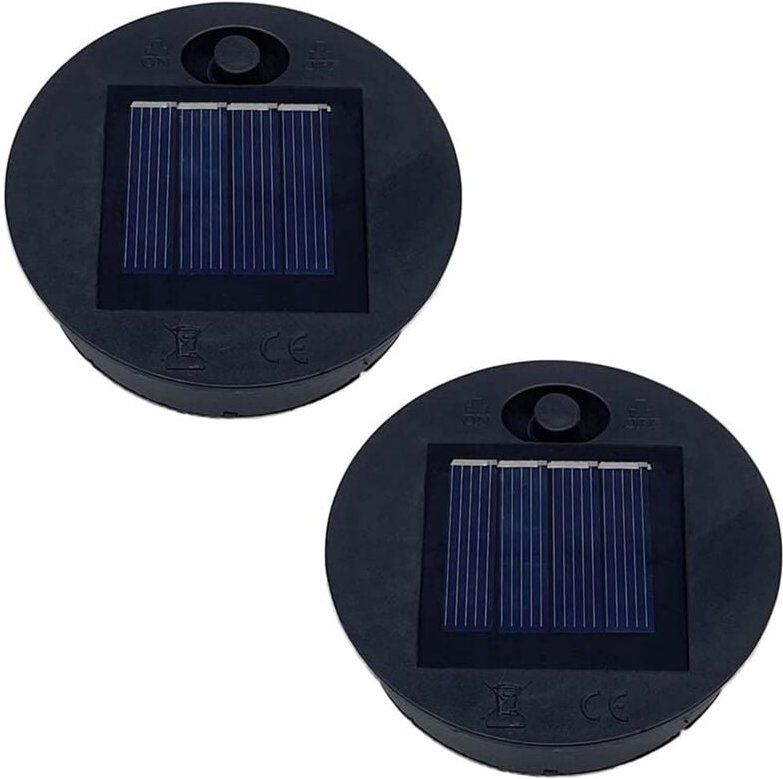 2 Packungen Solar Leuchten Oberteil für Laternen, Wasserdichtes Rundes Laternen ZubehöR (2,76 )