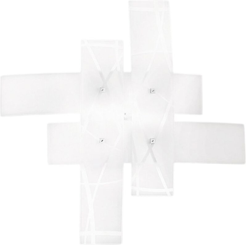 Frida – 2-flammige E27-Wandleuchte aus satiniertem weißem Glas – Chromrahmen, IP20, max. 2 x 70 w, ohne Leuchtmittel, Br...