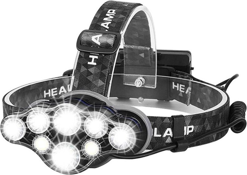 Frontscheinwerfer, 8-LED-Scheinwerfer, super leistungsstarker, per USB aufladbarer LED-Scheinwerfer, 90° verstellbar, wa...