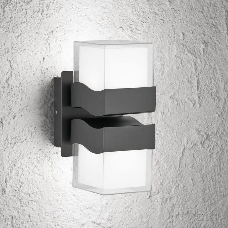 Licht-erlebnisse - led Außenleuchte Wand IP54 Schwarz Metall 3000 k 700 lm Modern Wandleuchte außen