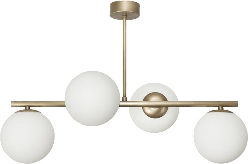 Deckenlampe Hängelampe Kronleuchter Glaskugellampen E14 Led Titan Patina 14-901