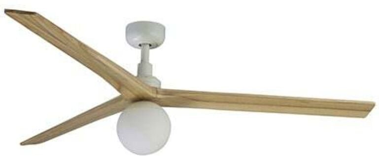 Klim l Ventilator mit Licht weiß/Eichenholz Ø150cm