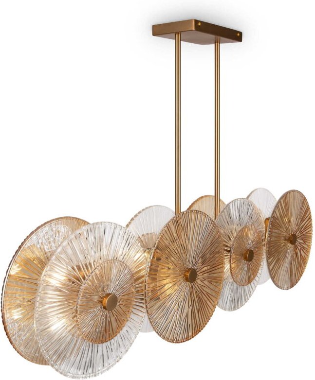 Thumbnail - Deckenleuchte Esszimmerlampe Hängelampe Pendellampe Metall Gold 4-Flammig 103 cm