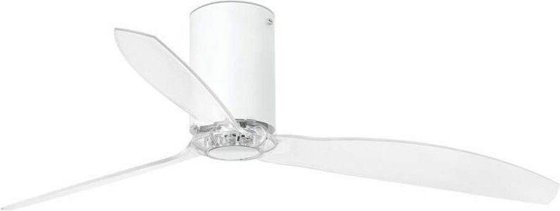 Faro Mini Medium Deckenventilator mit / ohne Licht Mattweiß, klar