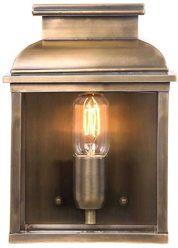 Elstead - Old Bailey - 1 Licht Außenwandlaterne Licht Messing IP44, E27