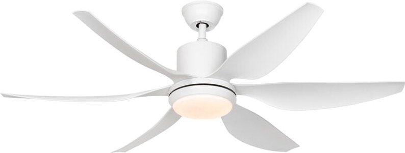 Deckenventilator Weiß 137cm inkl. LED Dimmbar mit Fernbedienung - Tak