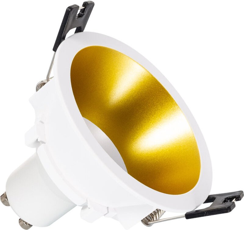 Efectoled - Downlight Einbaustrahler Konisch GU10 6W Schnitt ø 75 mm pc No Flicker 6500K Gold Kaltweiß