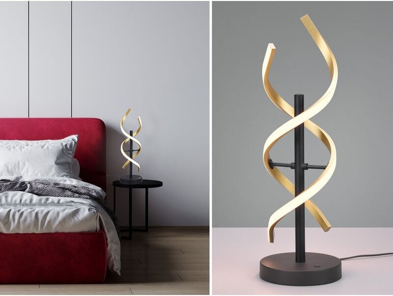 Led Tischleuchte sequence dimmbar Messing, Höhe 48cm