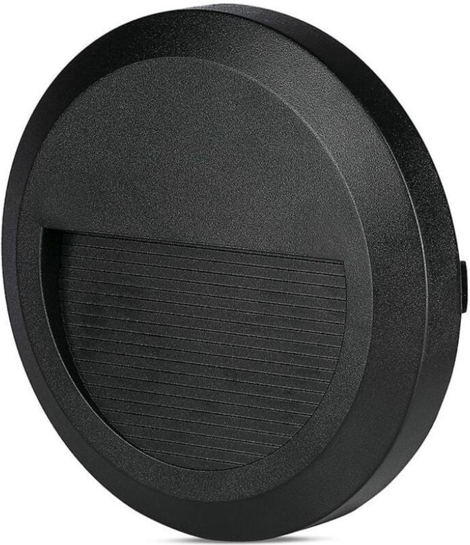 V-TAC VT-1142-B 2W LED Wandleuchte warmweiß 3000K rund schwarz IP65 - SKU 1317