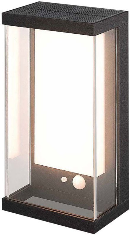 Solar LED-Außenleuchte VT-1193, 1 w, 3000 k, mit Sensor, schwarz - V-tac