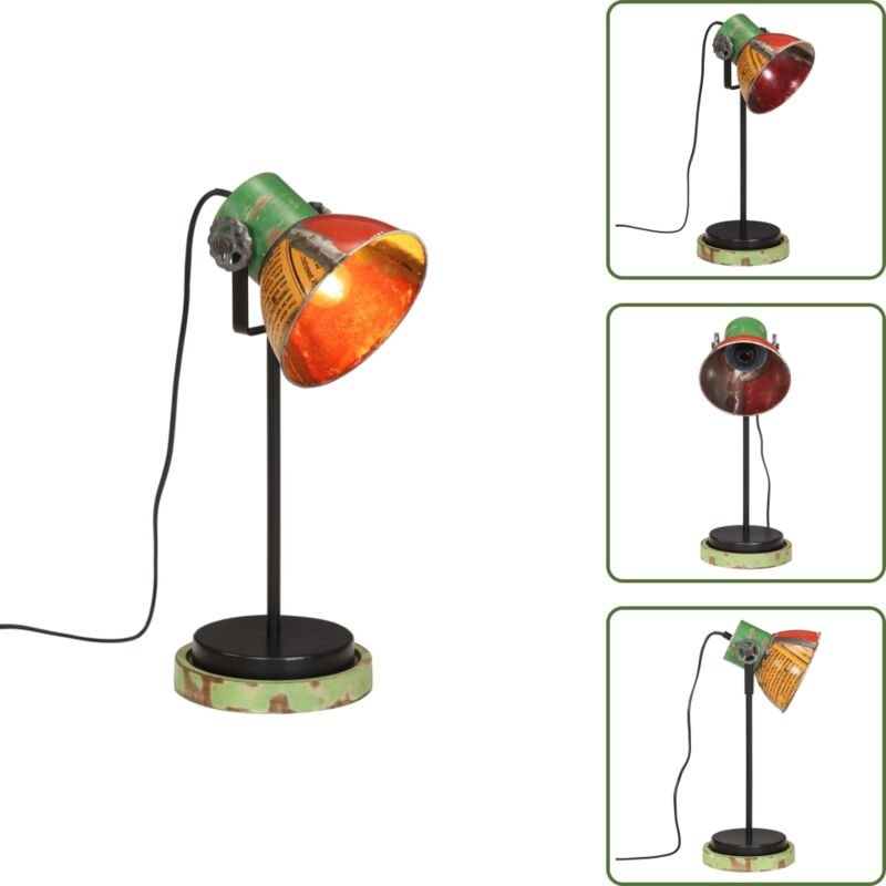 The Living Store Schreibtischlampe 25 W Mehrfarbig 17x17x50 cm E27 - Industriestil