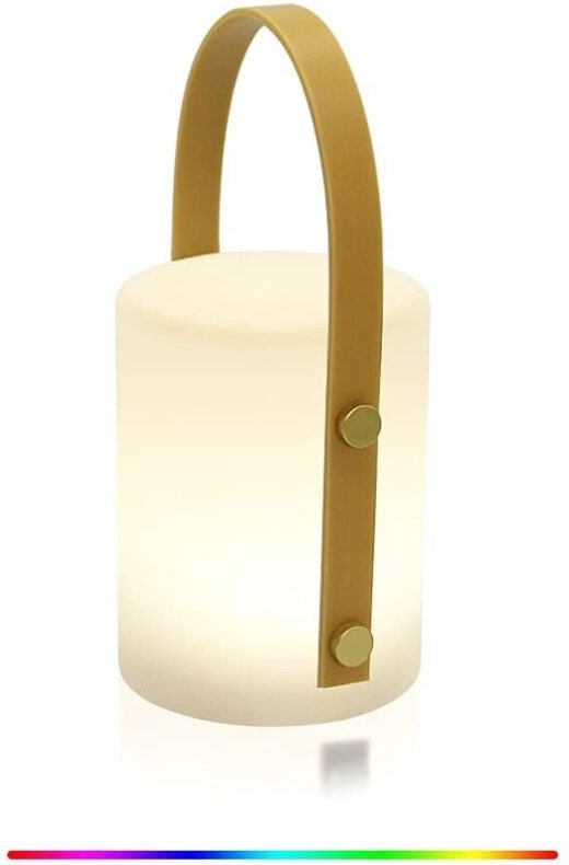 Vtizikl Lampe de Table Extérieure,8 Couleurs Gradable RGB Lampe de Table sans Fil,Portative Rechargeable Lanterne étanch...