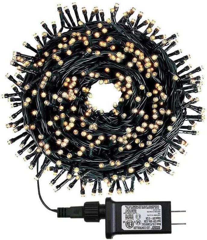 Design 300 orangefarbene LED-Halloween-Lichterkette, 30 m, 8 Beleuchtungsmodi, wasserdichte Mini-Lichterkette zum Einste...