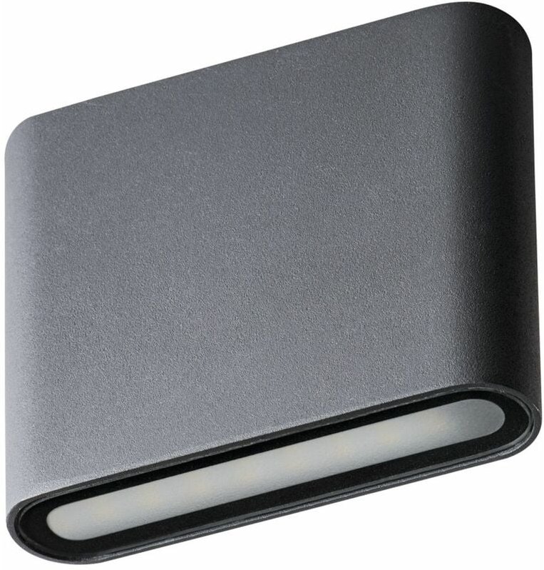 Licht-erlebnisse - led Außenwandlampe IP54 Grau Haus Hof 4000 k 300 lm Aluminium Modern Außenlampe