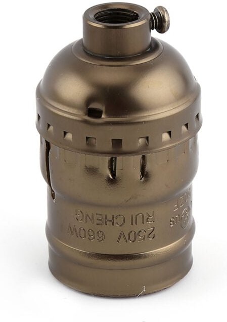 Zoternen - Retro E27 Lampenstnder Lampenfassung Sockel Messing Antik ohne Schalter und Kabel
