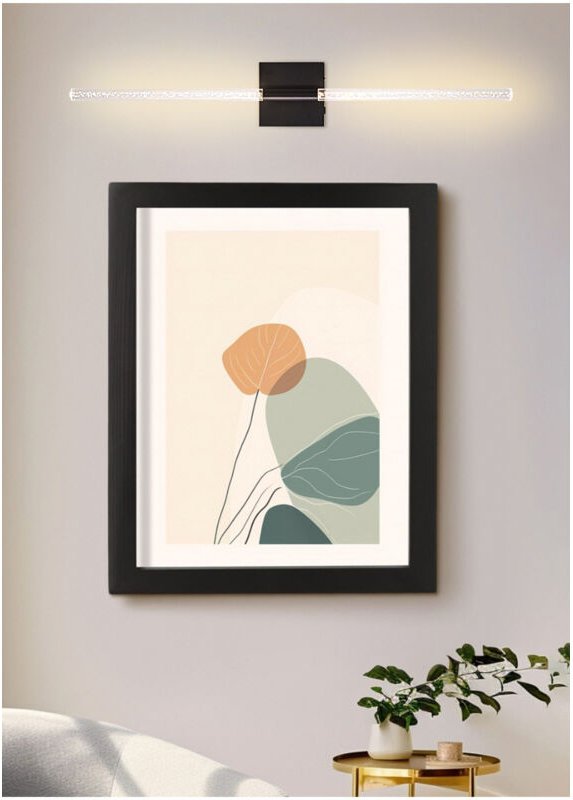 Schwarze LED-Wandleuchte für den Innenbereich, USB-aufladbar, fürs Schlafzimmer. Nachttischlampe mit drei Lichtfarben un...