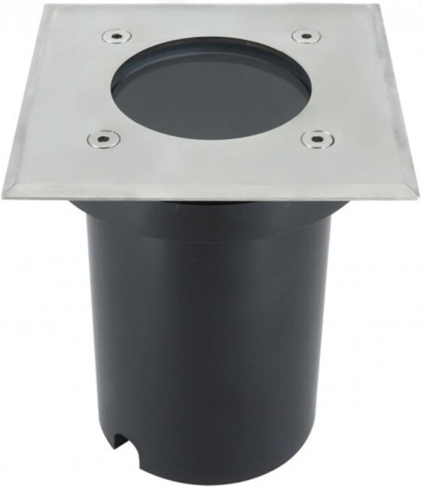 Einbauleuchte quad.1xgu10 nickel 13x11x11cm ip65 geschnitten 10,5 cm