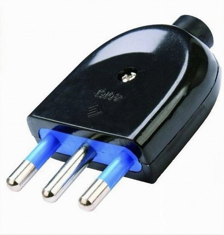 Trade Shop Traesio - Trade Shop - 2P+T 16A 250V max 1500W nero ultrapiatta salvaspazio 83008 -